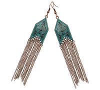 Warmhm Orecchini Pendenti Vintage Nappe e Gancio per Donna Gioielli Etnici alla Moda per Ragazze Adolescenti Accessori Auricolari per Matrimoni e Feste