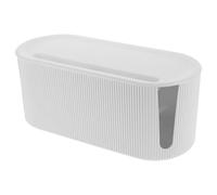 Warmhm Organizer per Cavi da Scrivania in PP Bianco Scatola per Multipresa e Gestione Cavi Elettrici Portacavi per Ufficio Studio e Soggiorno Grande Capacità e Dissipazione del Calore