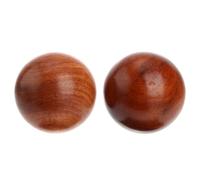 Warmhm Palline da Massaggio in Legno Set da 2, Palla Rotonda per Allenamento e Stretching Muscolare Mani, Massaggiatore Manuale Compatto per Rilassamento e Stimolazione Punti