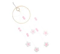 Warmhm Palline di Feltro per Camerette di Ragazzo Ragazza Giostrina a Forma di Fiore Rosa, Decorazione Sicura dal Suono Piacevole per Culla e Negozi di Abbigliamento