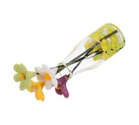 Warmhm piccolo vaso a margherita fiori finti mini fiore Fiori artificiali Decorazione interna decorativo minuscolo arredamento bonsai ornamento paesaggistico