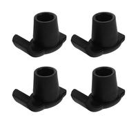 Warmhm Piedini Antiscivolo per Deambulatori 25,4mm in Gomma Nera 4 Pezzi, Accessori per Walker Protezione Pavimento e Installazione senza Attrezzi, Adatti a Uso Interno ed Esterno