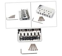 Warmhm Ponte a Sella in Metallo per Chitarra a 6 Corde Ga810 73 Mm, Piastra di Tensione Sagomata Preforata, Accessorio per Ukulele e Strumenti Musicali, Montaggio Rapido e Compatibile