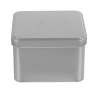 Warmhm Scatola in Latta Quadrata in Metallo con Coperchio Contenitore Portatile per tè Sfuso Multiuso per Gioielli Dolci e Regali Design Opaco e Resistente Facile da Impilare e