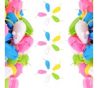 Warmhm Scatola per Denti da Latte e Porta-denti Bambini, Organizer Ricordi Neonato in Plastica, Custodia Salvaspazio Design Topini Colorati, Contenitore Sicuro per Prima Stile Casuale