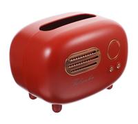 Warmhm Scatola Porta Fazzoletti Rossa in Plastico Semplice ed Elegante per Cucina e Scrivania, Organizer Moderno per Mantenere Pulito e Ordinato