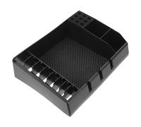 Warmhm Scatola Portaoggetti Organizzatore Nero con Design Compartimentato in Plastica per Accessori da Parrucchiere per Clipper, Pettini e Forbici per Postazioni da Parrucchiere