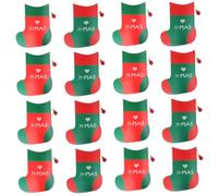 Warmhm Scatole di Caramelle di Natale in Carta 20 Pezzi Confezioni Creative a Forma di Calza della Befana Decorazioni Natalizie per Feste e Regali Dolciumi