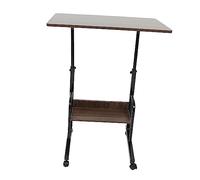 Warmhm Scrivania Mobile Elevabile Nero Spazzolato Altezza per Laptop e Scrittura per e