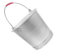 Warmhm Secchio in Alluminio Spesso 9l Manico, Contenitore per Latte e Acqua Resistente alla Corrosione, Secchio Grande Capacità per Uso Agricolo e Trasporto Multifunzionale