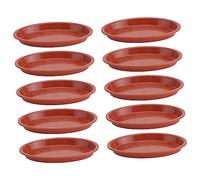 Warmhm Set 10 Basi per Vasi da Fiori e Vassoi per Bonsai in Plastica Rossa Resistente, per Piante da Interno Ed Esterno, Vassoi Raccolta Acqua per Vasi da Balcone e Giardino