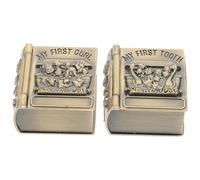 Warmhm Set 2 Contenitori per i Primi Dentini e Riccioli del Organizer in Metallo Robusto Custodia Morbida Piccolo e Leggero Regalo per Neonati e