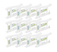 Warmhm Set 20 Pezzi Oggetti di Scena per Fermate dell'Autobus in Miniatura Decorazioni per Case delle Bambole in Plastica Bianca Accessori Realistici per Scenari Urbani e Modellini di