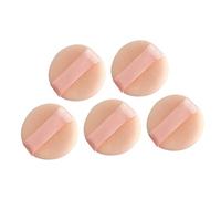 Warmhm Set 5 Pezzi di Mini Piumini per Cipria Beige in Materiale Flocking, Applicatori per Trucco Compatti da 3 Cm, un Make Up Preciso senza Sprechi