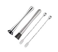 Warmhm Set di Strumenti da Bartender in Acciaio Inossidabile, Accessori per Cocktail Completamente Equipaggiati, per Bar Casalinghi e Feste Colore Casuale