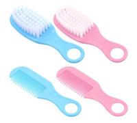 Warmhm Set Spazzola e Pettine per Ragazzo Ragazza Setole Morbide Kit Massaggio Delicato per Cuoio Capelluto Design Ergonomico Leggero per Cura Chioma e Viaggi