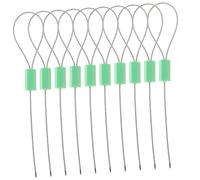 Warmhm Sigilli Di Sicurezza Etichetta Autobloccante a Filo D'acciaio, Guarnizione Antimanomissione Per Cavi e Container, Set Da 10 Pezzi Verde Per Spedizioni e Controlli Doganali