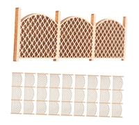 Warmhm Simulazione di ringhiera retrò NO kit recinzione decorativa villetta Bianco recinzione per casa delle bambole in miniatura piccola staccionata decorazione della recinzione Cachi