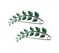 Warmhm Spilla per Abito Verde 2 Pezzi, Corsage Scialle in Lega, Comoda e Pratica da Indossare, per Celebrazioni Anniversario o Welfare Aziendale