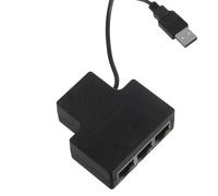 Warmhm Splitter Ethernet Gigabit 1 a 3 per Ufficio, Nero | Gestione Indipendente delle Porte, Installazione Semplice, Accesso Simultaneo ad Alta Velocità, Plastico Nero