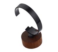 Warmhm Stand Per Orologi in Legno Di Noce Nero Con Supporto in Acrilico Espositore Multiuso Per Orologi e Gioielli Base Elegante e Salvaspazio Facile Assemblaggio