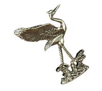 Warmhm Statuina Gru in Ottone Mini Scultura Animali Vintage Per Arredamento Casa Decorazione Da Scrivania Leggera e Durevole