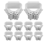 Warmhm Supporto da Parete Porta Scope Autoadesivo senza Foratura, Ganci per Manici di Scopa e Spazzola, Organizer da Parete Resistente per Cucina e Bagno, Set da 10 Pezzi