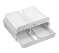 Warmhm Supporto per Monitor Bianco con Scorrevoli Alzatina Computer da Scrivania Compatta con Antiscivolo Organizer Ufficio per Spazi Ordinati e Salvaspazio