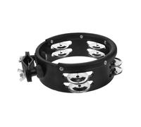 Warmhm Tamburello a Campana Montato per Batteria, Strumento Musicale Robusto in Legno e Metallo, Campanelli a Mano per Tamburi Fissaggio Rapido, Accessorio per Percussioni e Charleston,