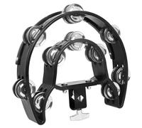 Warmhm Tamburello a Campanello Portatile a Mano, Giocattolo Musicale Per Principianti e Adulti Con Doppia Serie Di Campanelli, Strumento a Percussione Ergonomico Per Attività Musicali e Feste