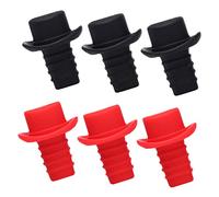 Warmhm Tappi per Bottiglie Vino in Silicone Riutilizzabili 6 Pezzi Tappi Ermetici per Vino Design a Spirale Adatti per e Copertura Fresco