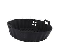 Warmhm Teglia Silicone Riutilizzabile per Friggitrice Ad Aria Antiscivolo Resistente e Antiaderente Tappetino Microforato per Cottura Sana e Facile Pulizia Adatto Forno e Padella