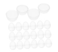 Warmhm Uova a Forma di Uovo Design Realistico per Giochi Creativi 25 Pezzi di Pasqua Trasparenti in Plastica Riempibili e Decorazioni per Feste e Celebrazioni Pasquali