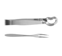 Warmhm Utensili Cucina Acciaio per Crostacei Pinza e Forchettine per Lumache e Mare Confortevole Uso