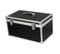 Warmhm Valigetta Rigida Imbottita in Alluminio Nero - Cassa Portautensili Quadrata Antishock Con Inserto in Schiuma - Valigia Metallo Per Strumenti e Attrezzi 29x16x15cm