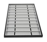 Warmhm Vassoio Design Rettangolare Elegante e Semplice e Flanella Porta Orologi in Mdf 10 Scomparti, Rivestito in Pelle Sintetica per Organizzare e Conservare Cura gli Orologi Uomo