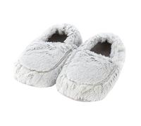 warmies Pantofole Microonde, Pantofole da Donna Riscaldabili con Lavanda Francese Essiccata, Calore Rilassante e Comfort, Taglia Unica Colore Grigio Marshmallow