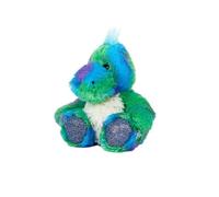 Warmies Peluche dinosauro arcobaleno in formato mini, completamente riscaldabile nel microonde, da raffreddare nel congelatore o riscaldare nel microonde, cuscinetto riscaldante morbido