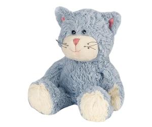 Warmies Peluche Gatto Blu Borsa di Grano Riscaldabile al Microonde, Profumata con Lavanda Francese e Ponderata, Borsa di Grano Caldo o Freddo per Rilassamento e Sollievo Caldo