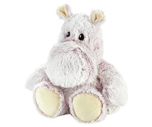 Warmies Peluche Marshmallow Hippo Pesato Utilizzabile nel Microonde con Profumo di Lavanda Francese, Borsa di Grano Caldo o Freddo per un fresco relax e un caldo sollievo
