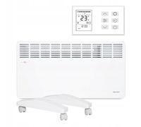 WARMTEC Riscaldamento elettrico 2500 W | Riscaldamento a convettori con WiFi, e display LCD e classe di protezione IP24 | Radiatore a convezione a risparmio energetico da parete o da appoggio | Bianco