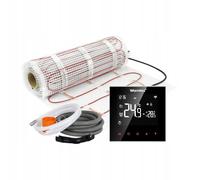 WARMTEC Riscaldamento elettrico a pavimento 170 W/m² | Tappetino riscaldante autoadesivo con termostato per calore sotto le piastrelle con classe di protezione IPX7 | SRT Nero 2 m²