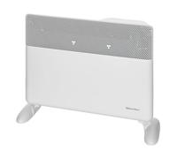 WARMTEC Termoconvettore Elettrico Basso Consumo 1500W Inverter - Stufa Smart WiFi con App, Termostato e Timer - Montaggio a Parete o Portatile, IP24 - Bianco