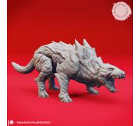 Warnender Cane Miniatura Höllentor Guardiano Figura per Ttrpgs Come D 5e Dsa