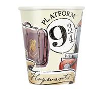 Warner Bros. 23566EU - Bicchieri di Carta Senza Plastica - 266 ml - Festa a Tema Harry Potter - 8 Pezzi (Confezione da 1)