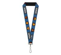 Warner Bros. Animation Lanyard, Samurai Jack Title Logo and Icons with Swirl Blu