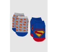 WARNER BROS, Bipack Di Calzini Da Bambino In Cotone Elasticizzato Con Grafica Superman, Multicolor, Taglia: 28/30