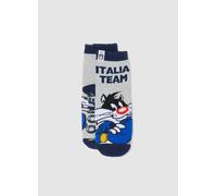 WARNER BROS, Calze Da Bambino In Cotone Elasticizzato Looney Tunes X Italia Team, Multicolor, Taglia: 28/30