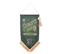 Warner Bros Harry Potter Alumni Banner - Gringotts, decorativo da parete con nappa, verde con frange, tema Wizarding World