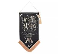 Warner Bros Harry Potter Alumni Banner Ministero della Magia, nero da appendere alla parete con nappa, gagliardetto decorativo con emblema